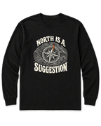 North Is a Suggestion Long Sleeve Shirt - Black