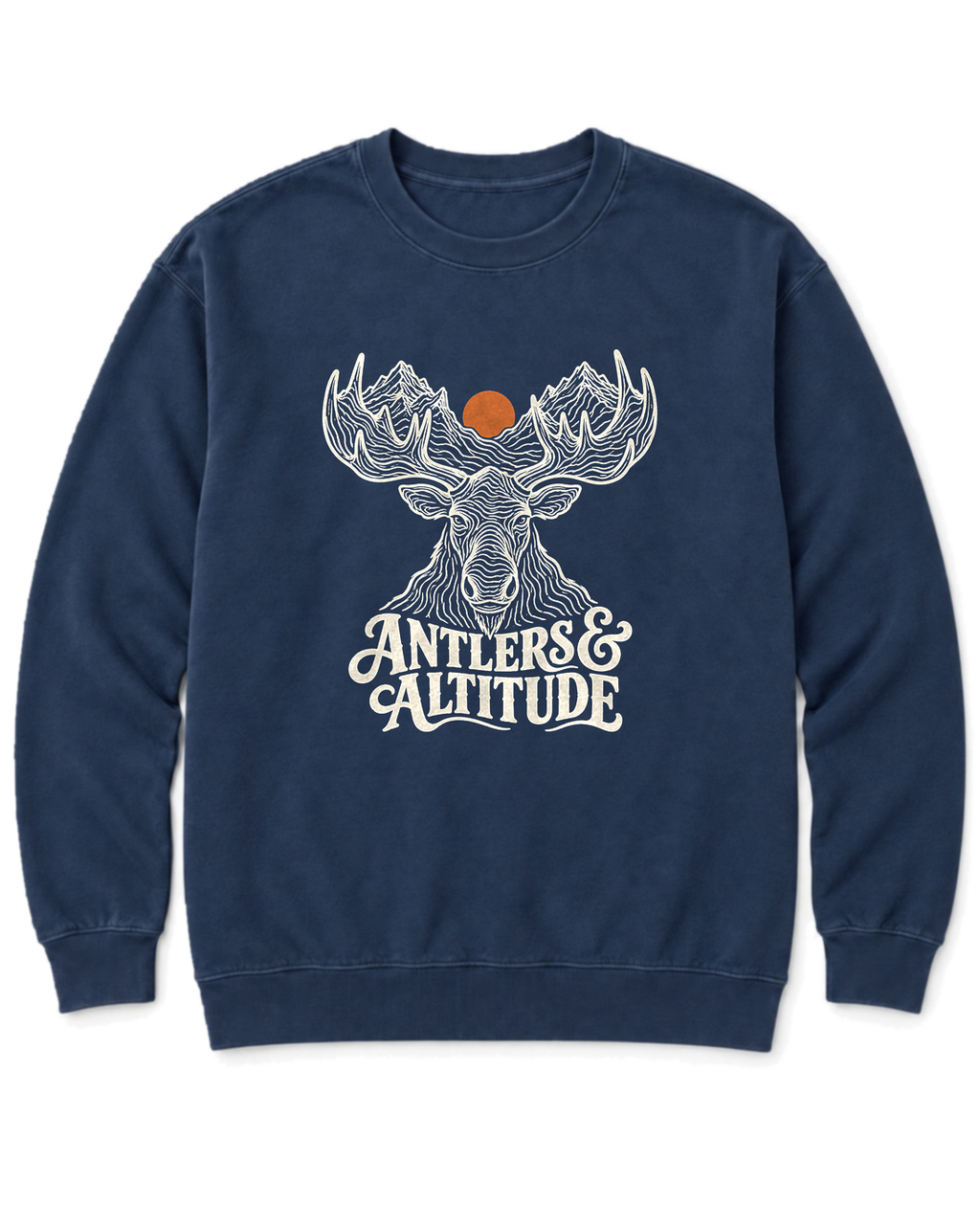 Antlers & Altitude Sweatshirt - True Navy
