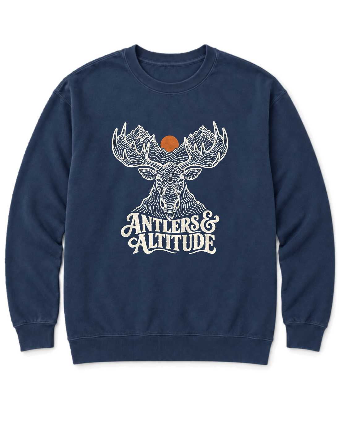 Antlers & Altitude Sweatshirt - True Navy