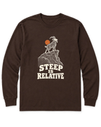 Steep Is Relative Long Sleeve Shirt - Dark Chocolate