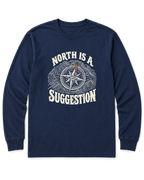 North Is a Suggestion Long Sleeve Shirt - Navy