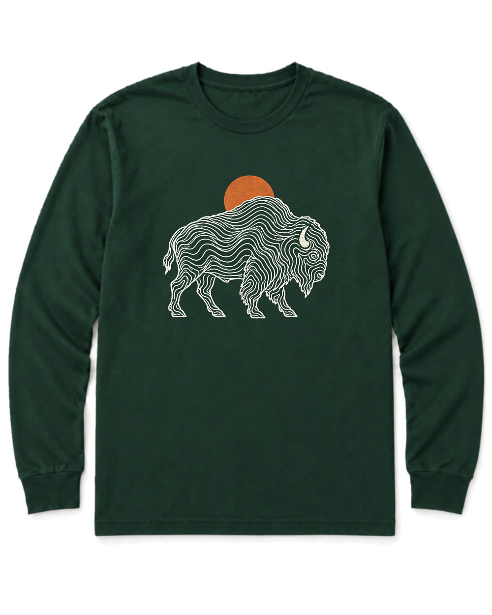 Topo Bison Long Sleeve Shirt - Forest Green