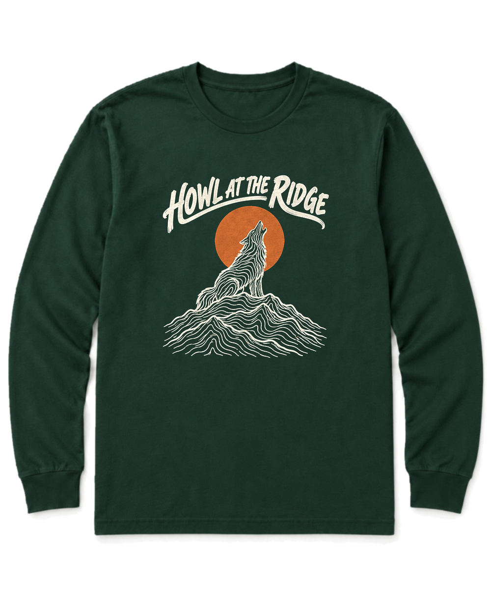 Howl at the Ridge Long Sleeve Shirt - Forest Green