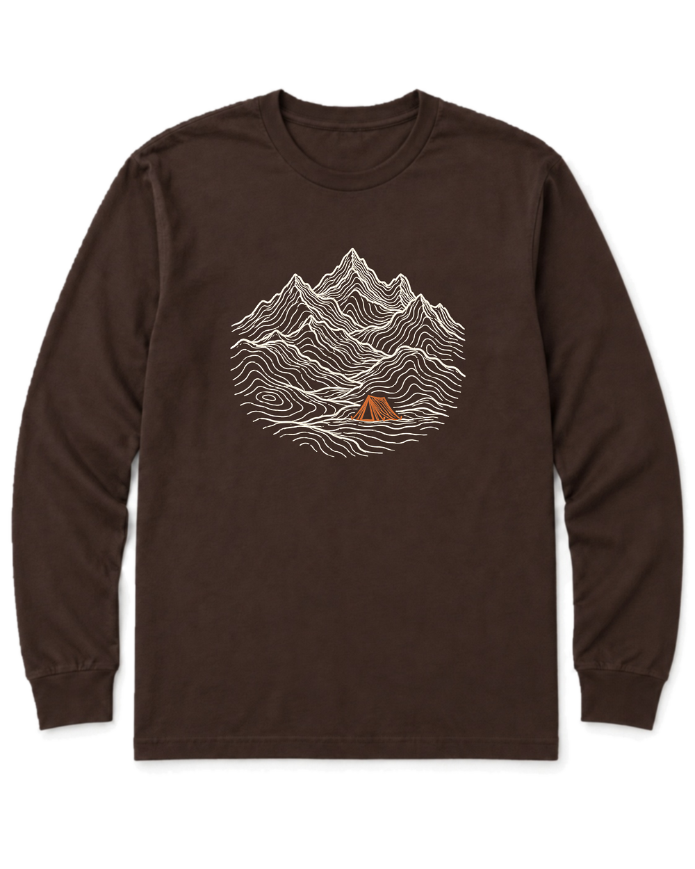 Tent Under the Peaks Long Sleeve Shirt - Dark Chocolate
