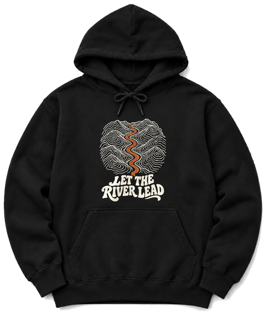 Let the River Lead Hoodie - Black
