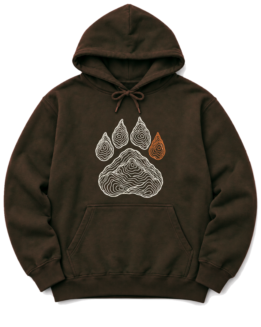 Topo Bear Paw Hoodie - Dark Chocolate