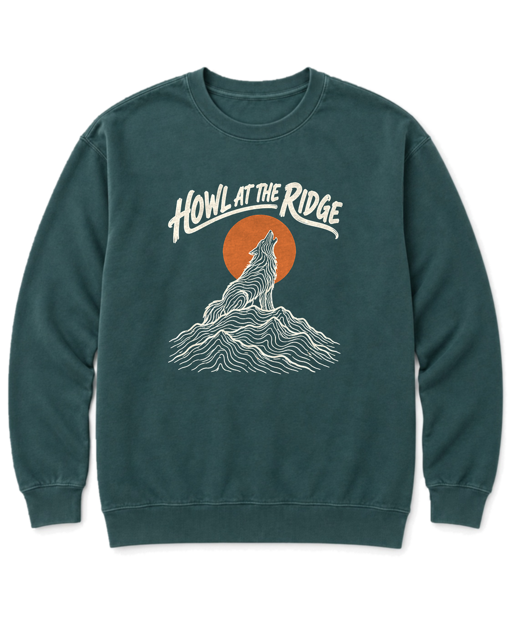 Howl at the Ridge Sweatshirt - Blue Spruce