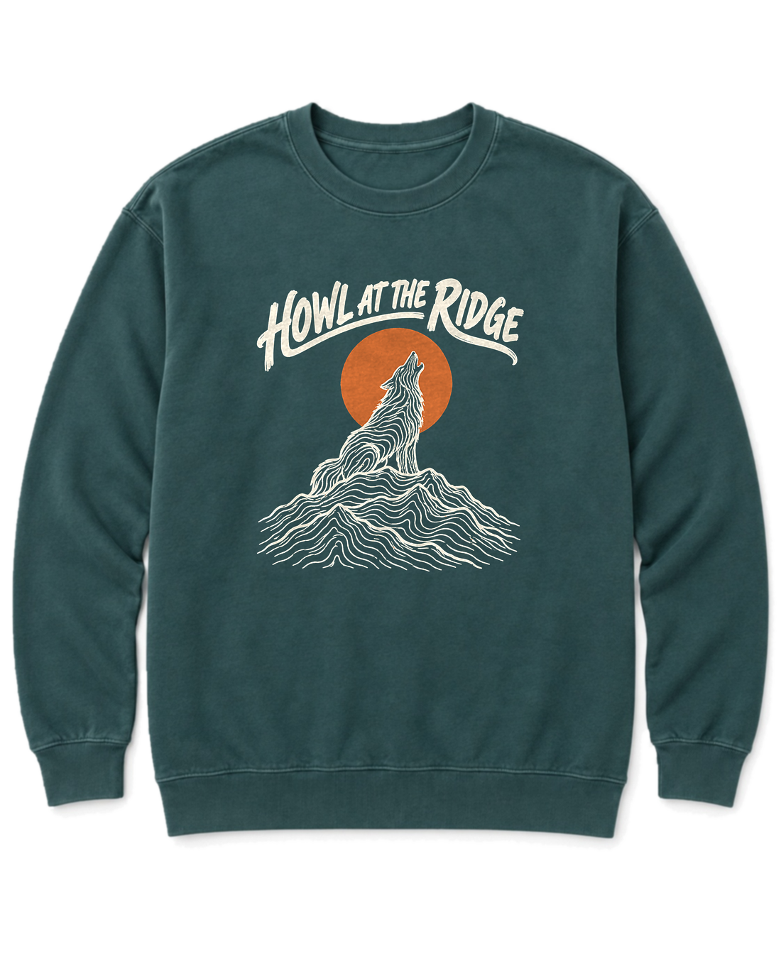 Howl at the Ridge Sweatshirt - Blue Spruce