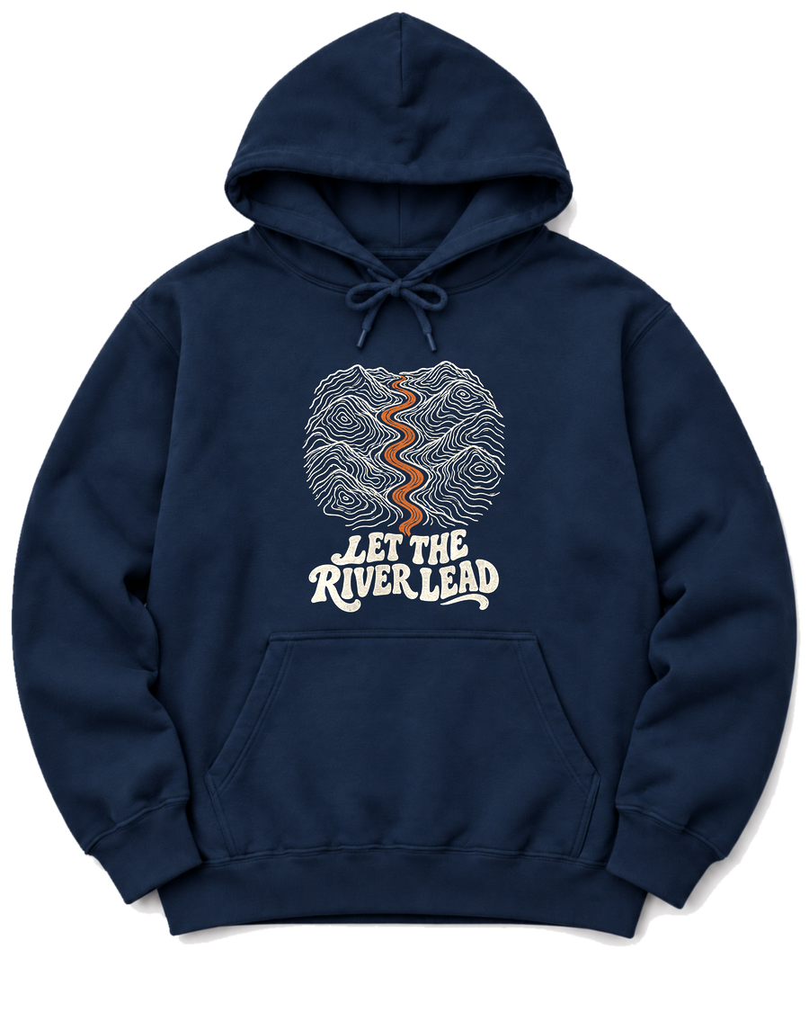 Let the River Lead Hoodie - Navy