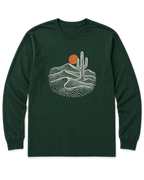 Desert Saguaro Long Sleeve Shirt - Forest Green