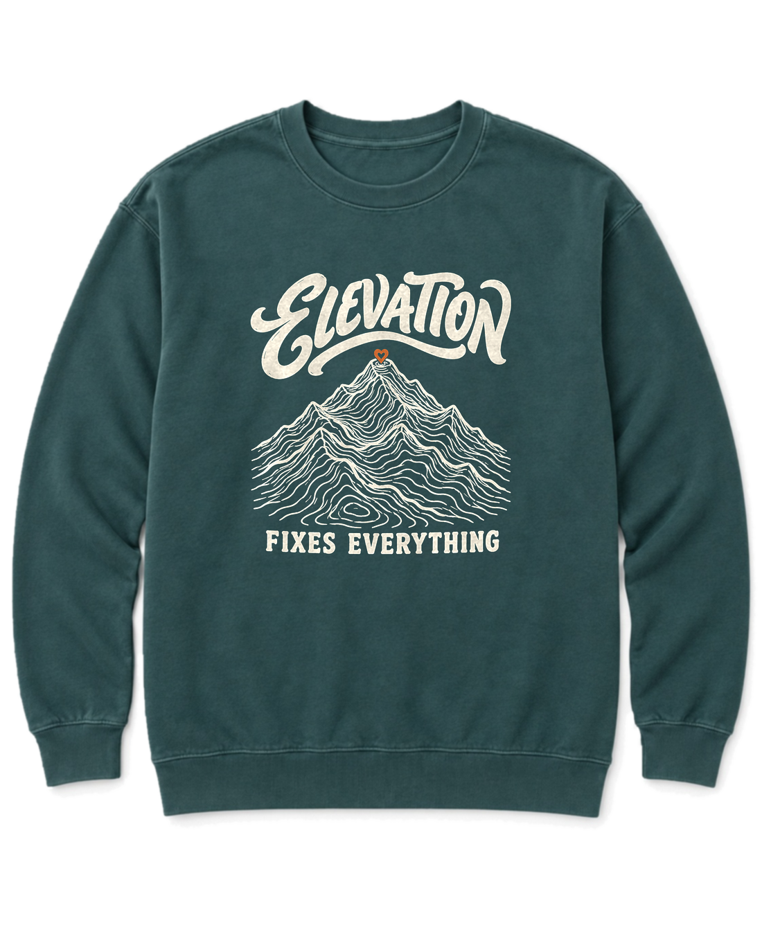 Elevation Fixes Everything Sweatshirt - Blue Spruce
