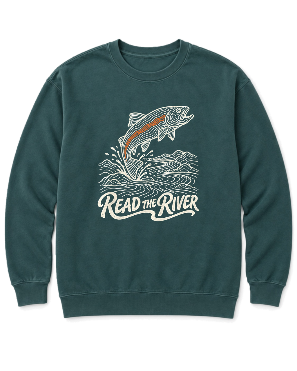 Read the River Sweatshirt - Blue Spruce