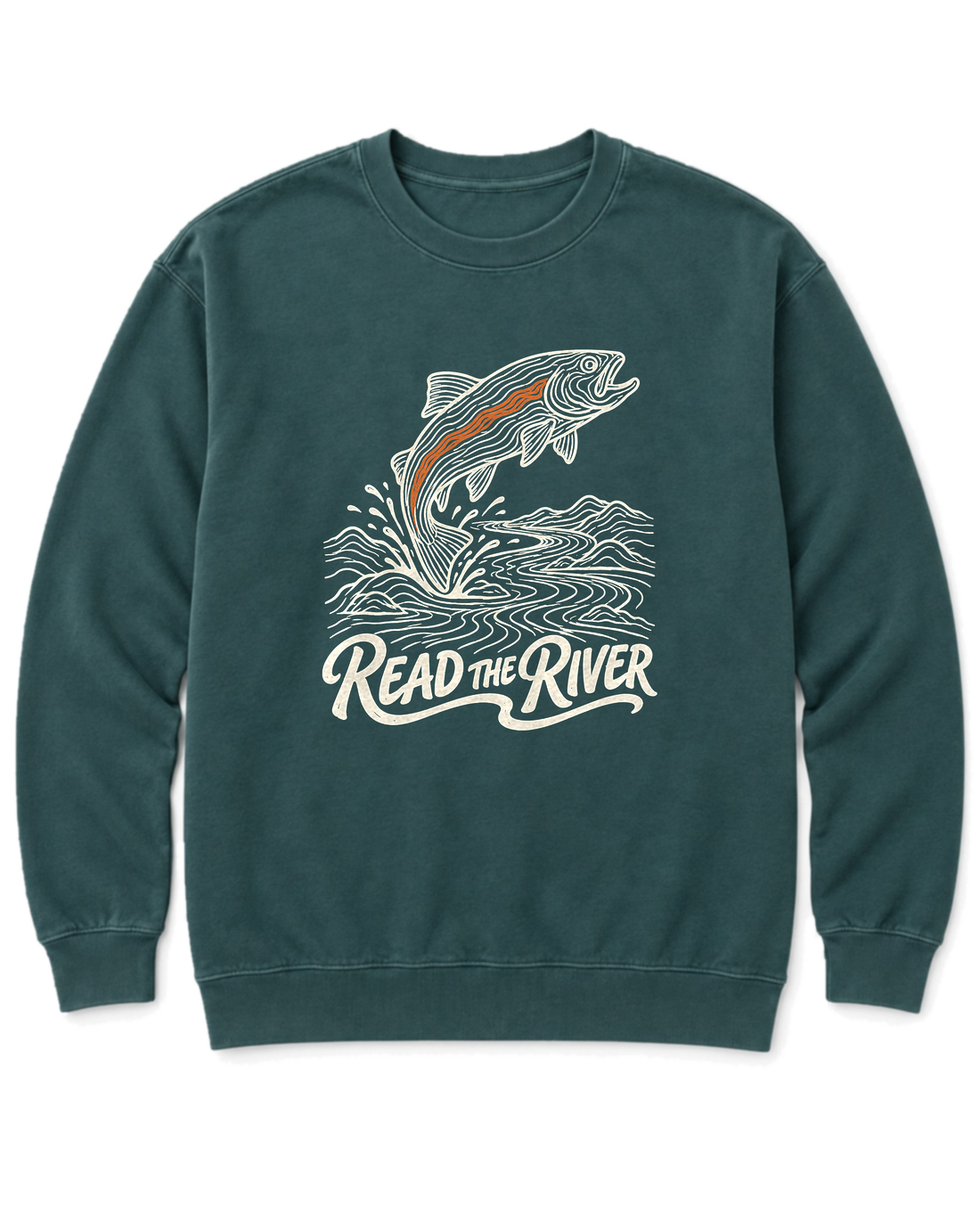 Read the River Sweatshirt - Blue Spruce