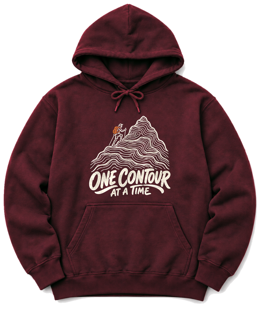 One Contour at a Time Hoodie - Maroon