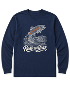 Read the River Long Sleeve Shirt - Navy