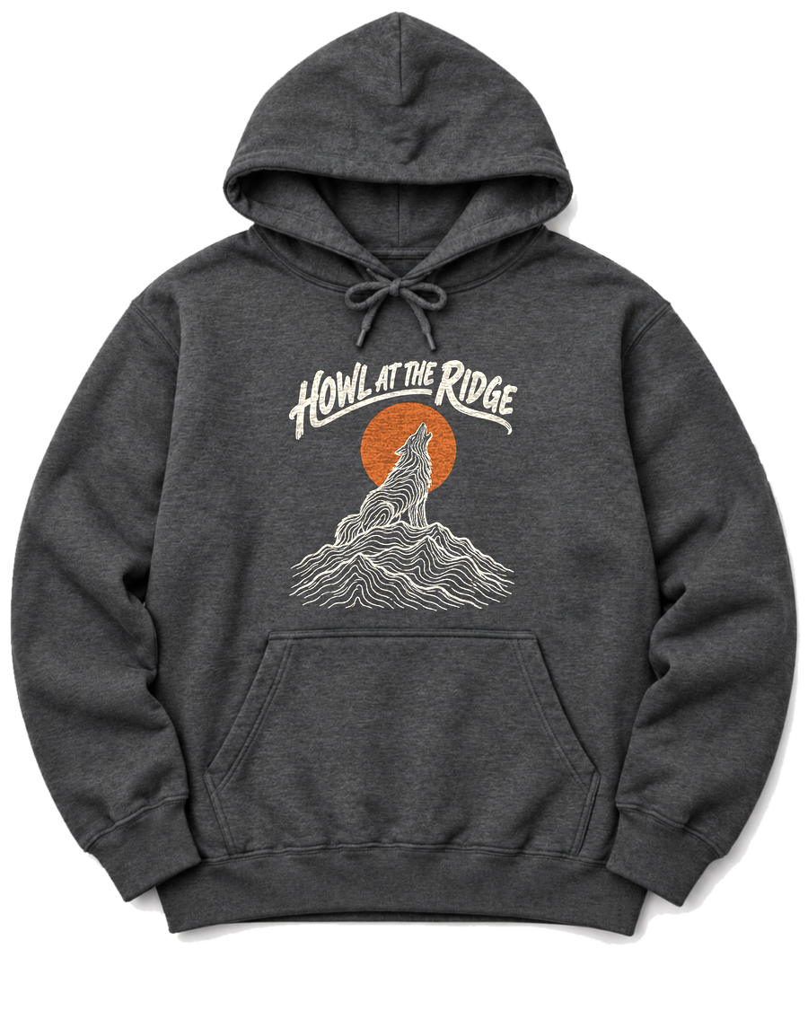 Howl at the Ridge Hoodie - Dark Heather