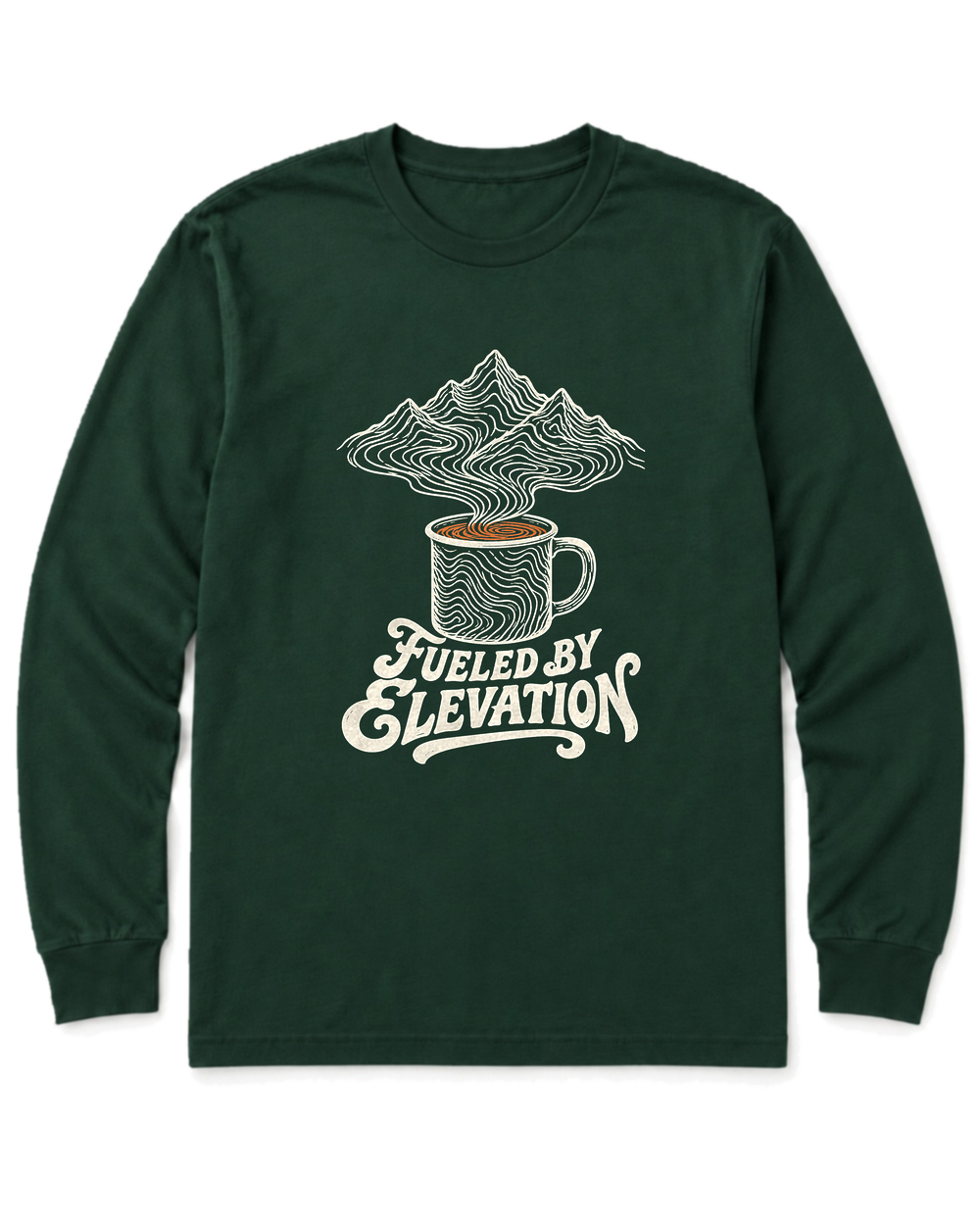 Fueled by Elevation Long Sleeve Shirt - Forest Green
