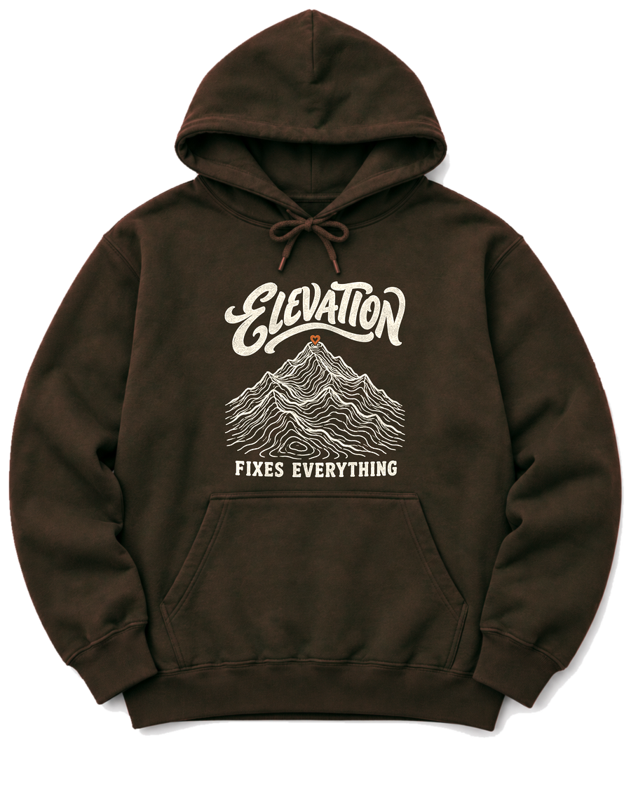 Elevation Fixes Everything Hoodie - Dark Chocolate