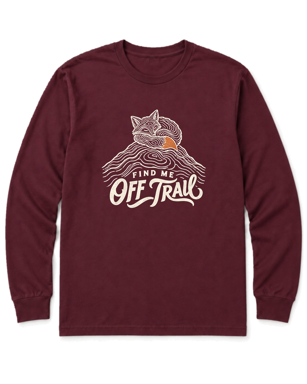 Find Me Off Trail Long Sleeve Shirt - Maroon