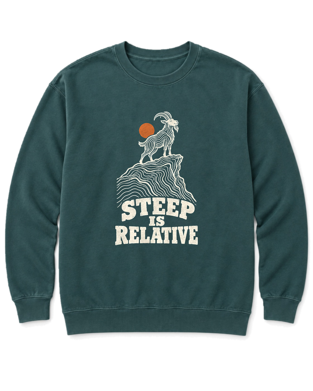 Steep Is Relative Sweatshirt - Blue Spruce