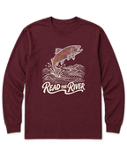 Read the River Long Sleeve Shirt - Maroon