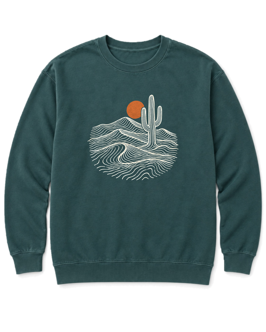 Desert Saguaro Sweatshirt - Blue Spruce