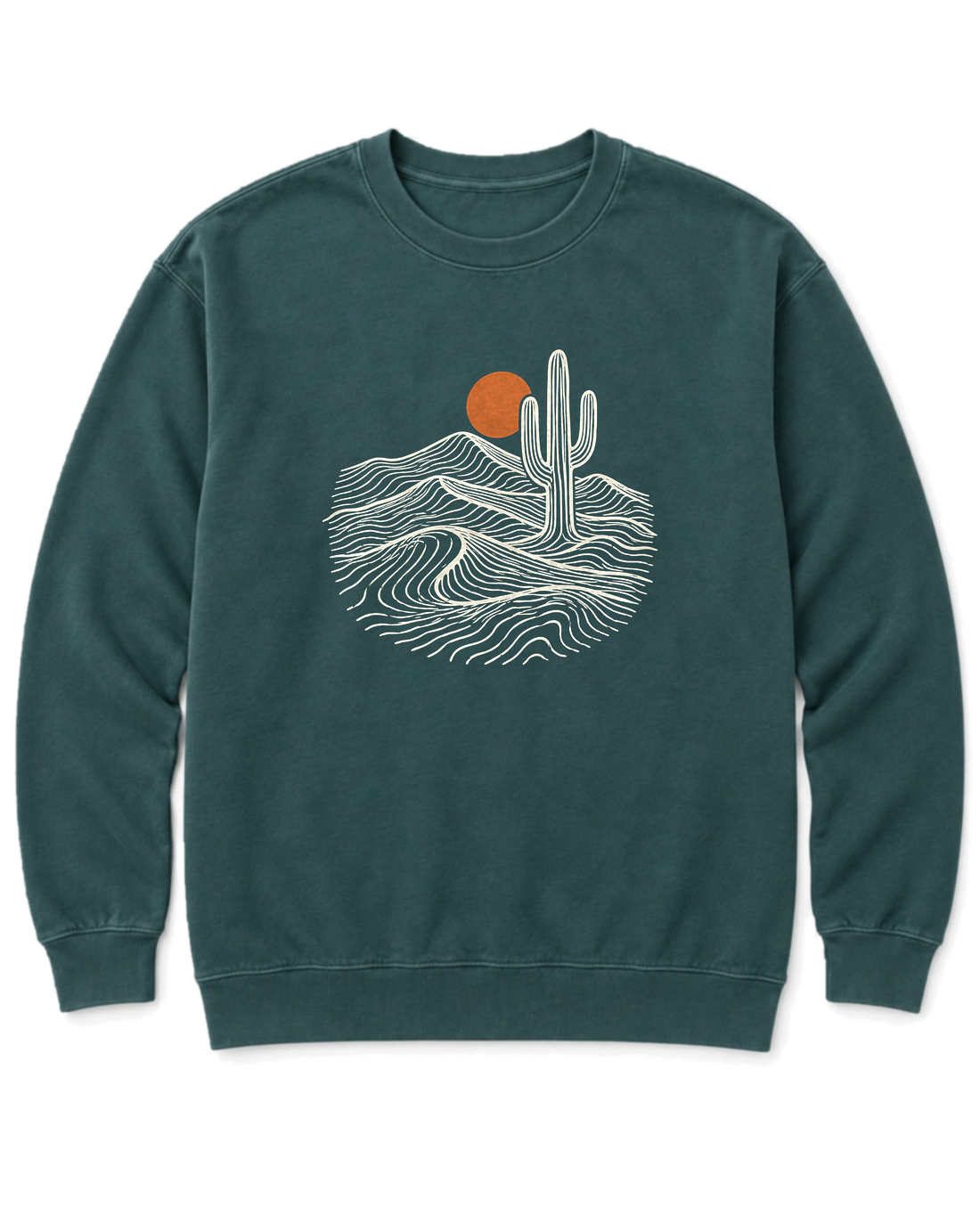 Desert Saguaro Sweatshirt - Blue Spruce