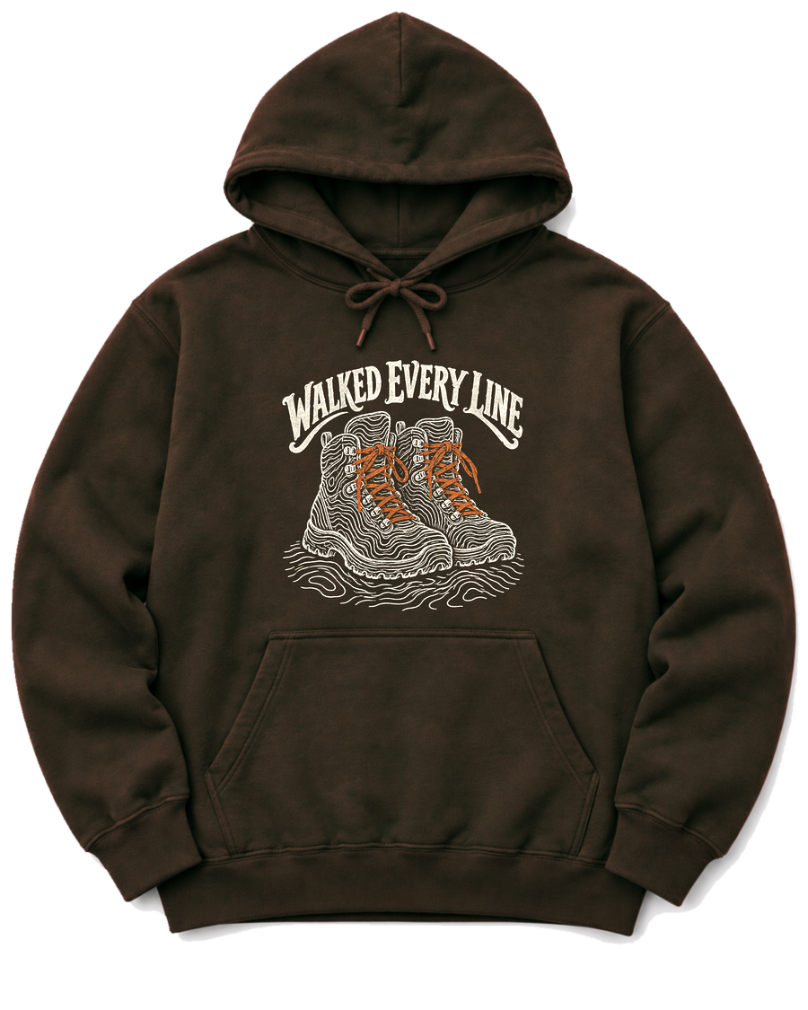 Walked Every Line Hoodie - Dark Chocolate