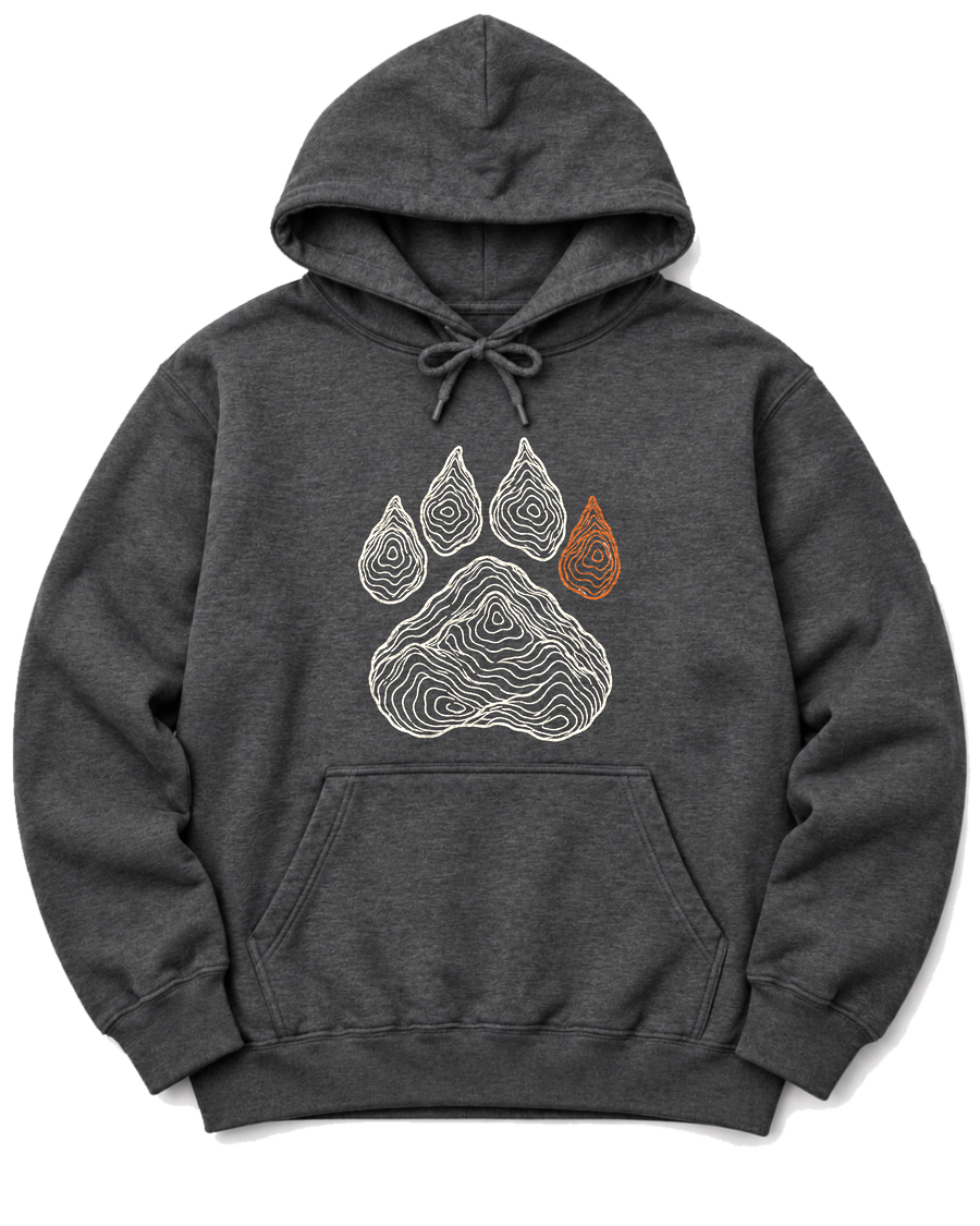 Topo Bear Paw Hoodie - Dark Heather