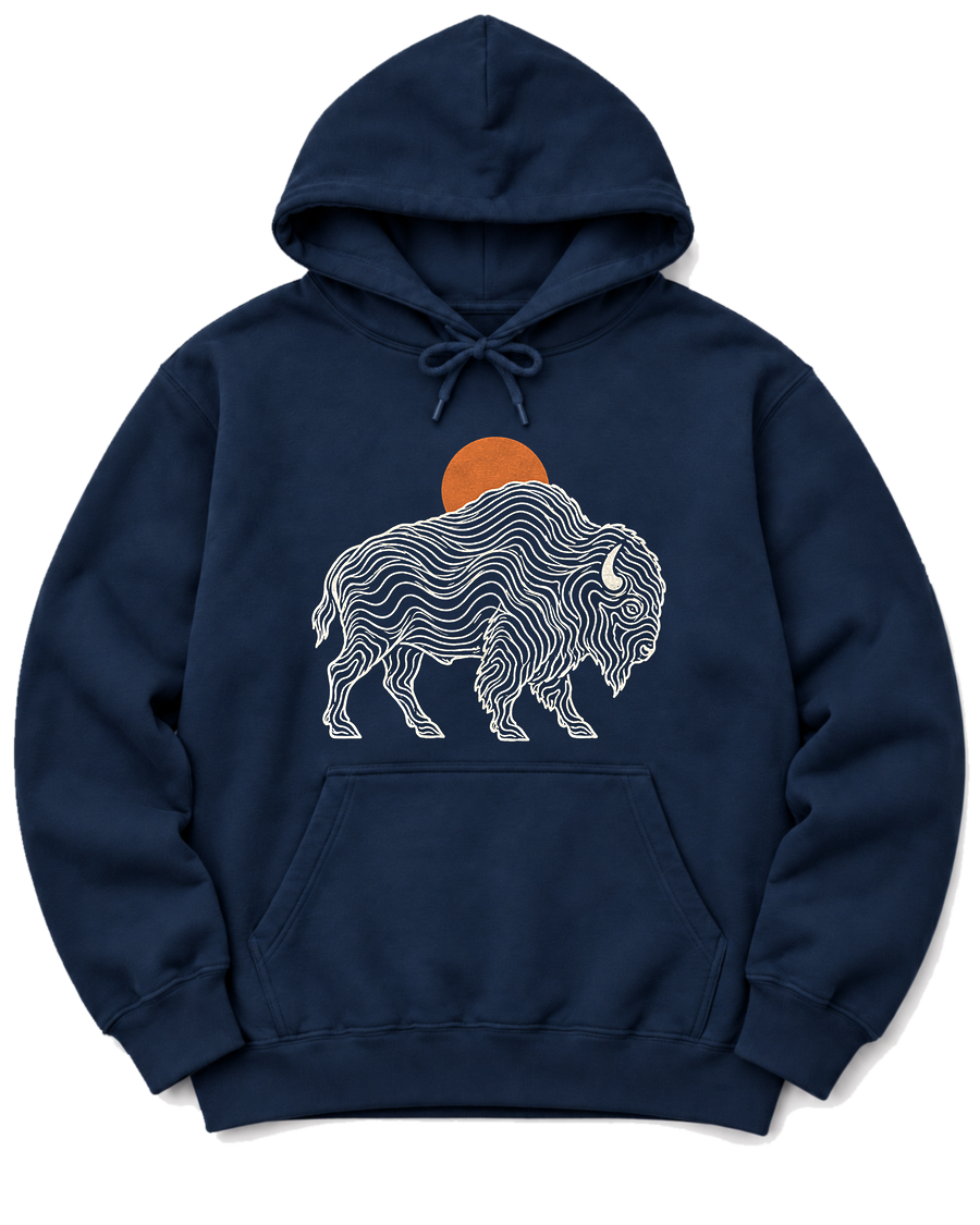 Topo Bison Hoodie - Navy