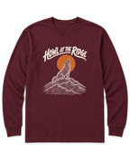 Howl at the Ridge Long Sleeve Shirt - Maroon
