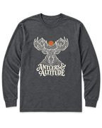 Antlers & Altitude Long Sleeve Shirt - Dark Heather