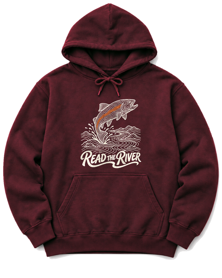 Read the River Hoodie - Maroon