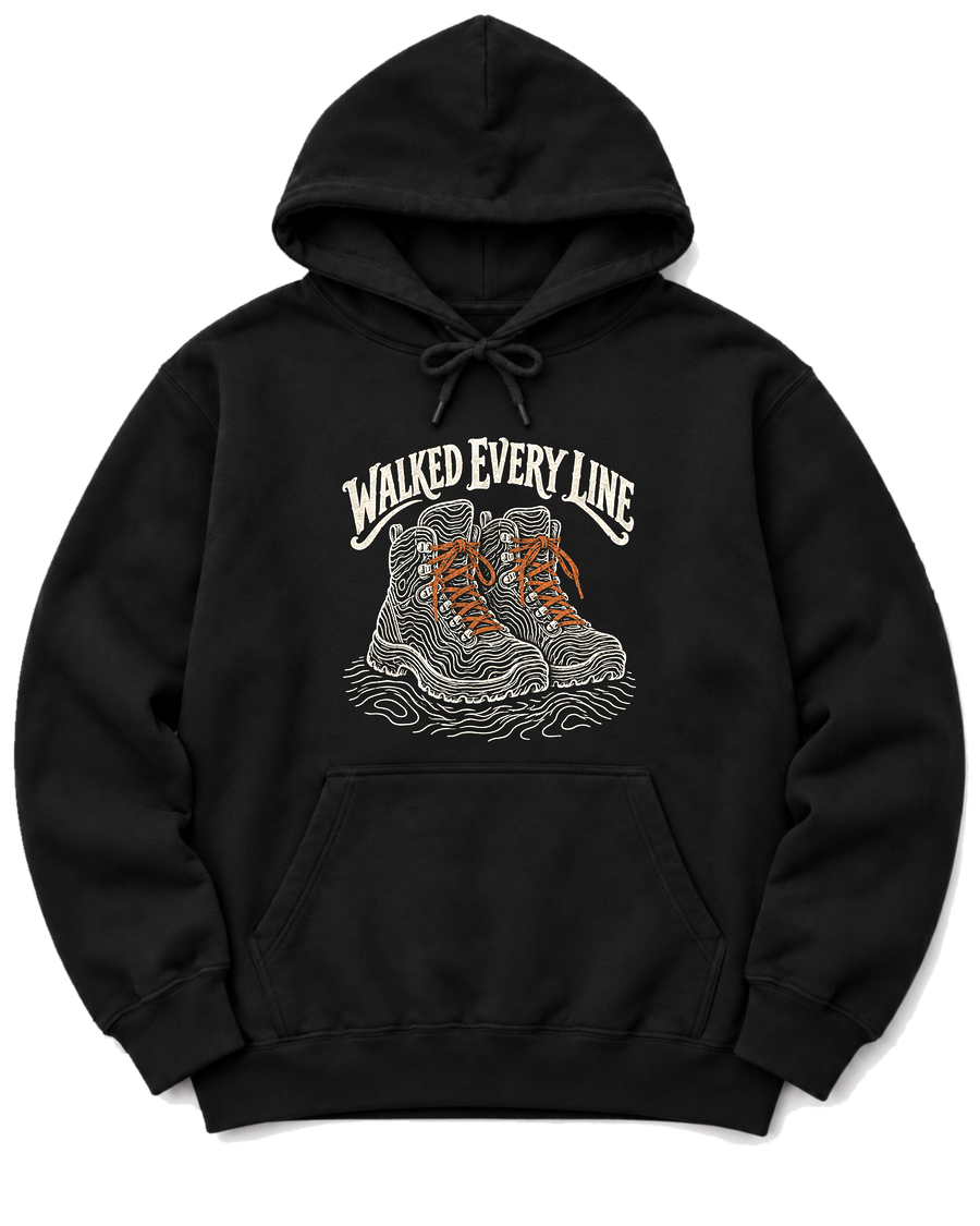 Walked Every Line Hoodie - Black