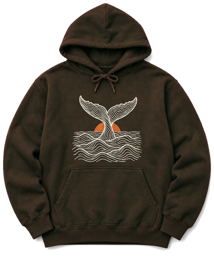 Topo Whale Tail Hoodie - Dark Chocolate