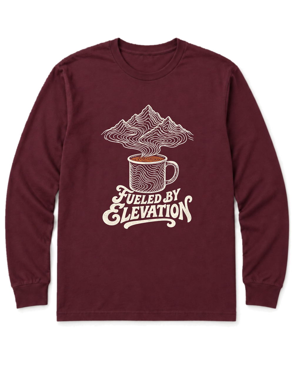 Fueled by Elevation Long Sleeve Shirt - Maroon