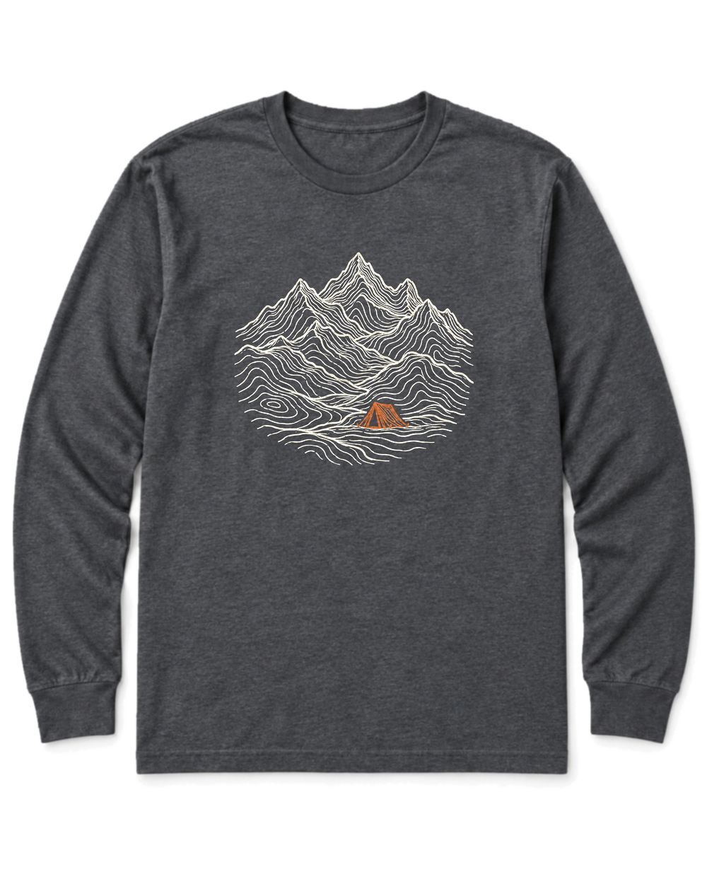 Tent Under the Peaks Long Sleeve Shirt - Dark Heather