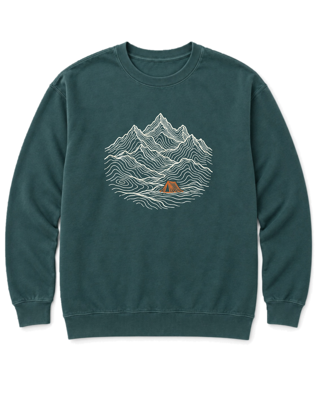 Tent Under the Peaks Sweatshirt - Blue Spruce