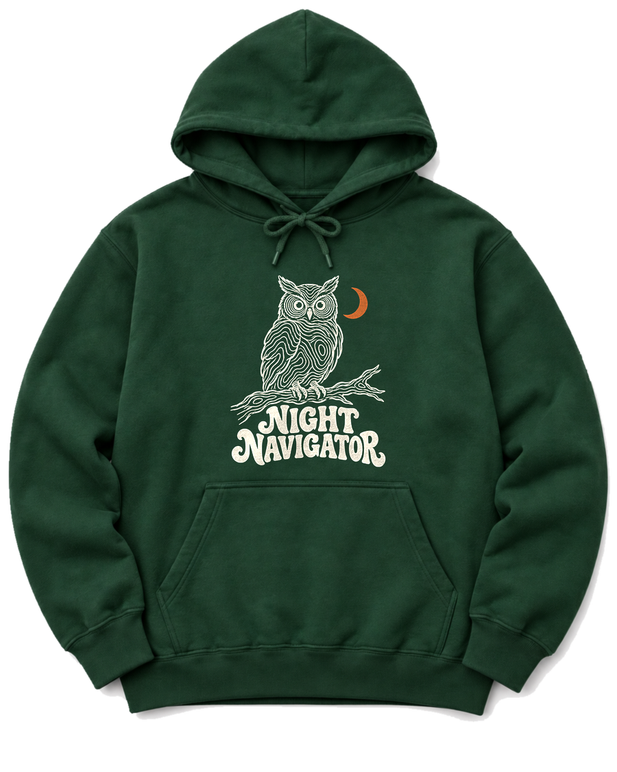 Night Navigator Hoodie - Forest Green