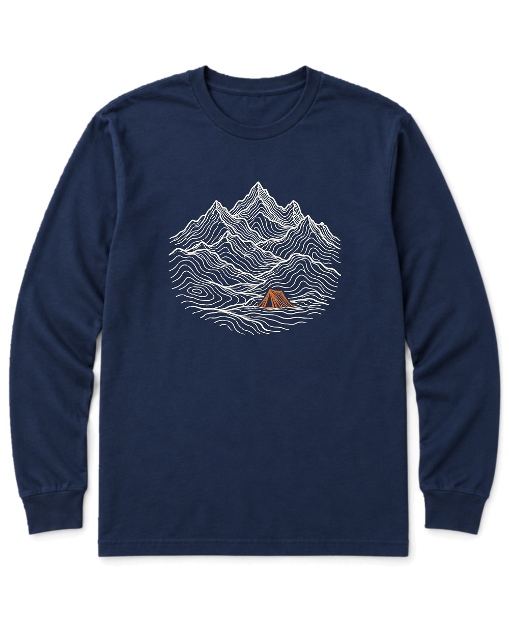 Tent Under the Peaks Long Sleeve Shirt - Navy