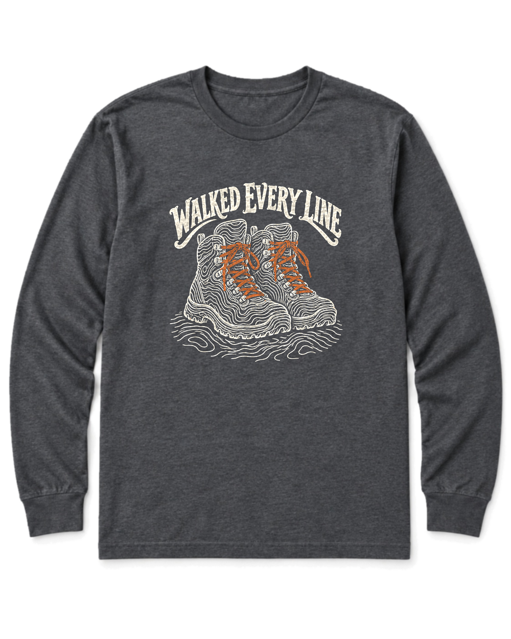 Walked Every Line Long Sleeve Shirt - Dark Heather