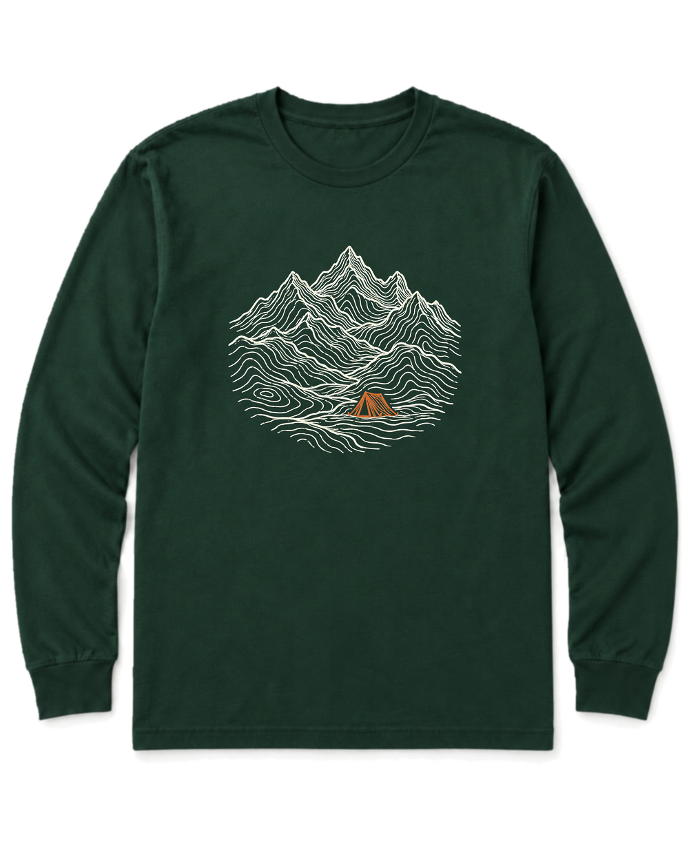 Tent Under the Peaks Long Sleeve Shirt - Forest Green
