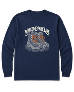 Walked Every Line Long Sleeve Shirt - Navy