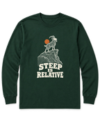 Steep Is Relative Long Sleeve Shirt - Forest Green