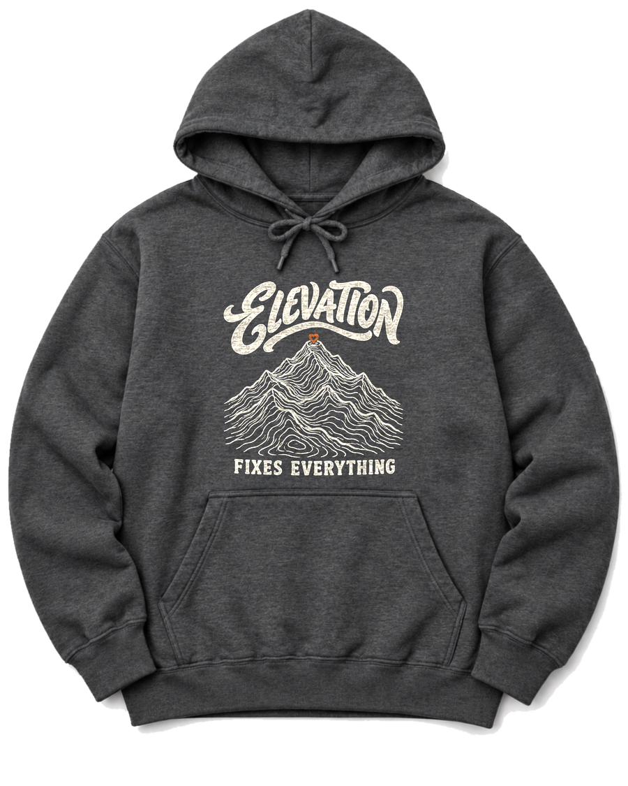 Elevation Fixes Everything Hoodie - Dark Heather