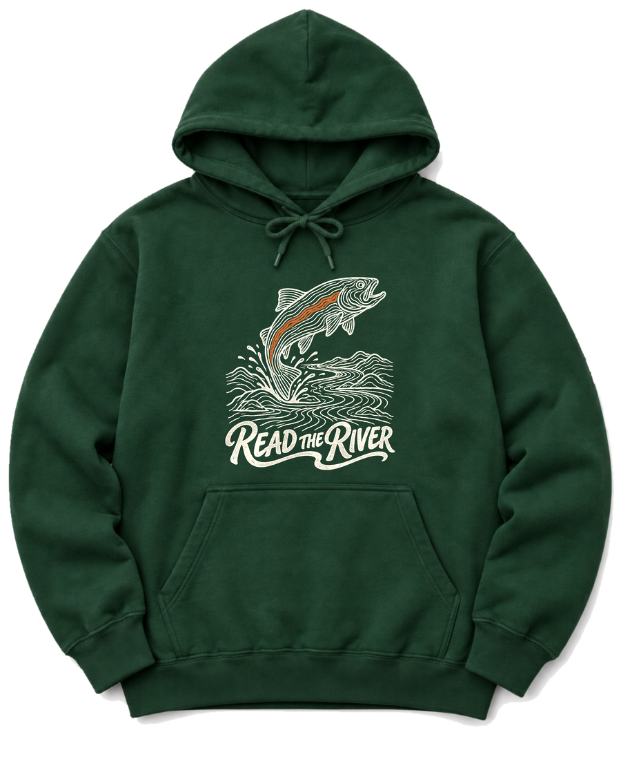Read the River Hoodie - Forest Green
