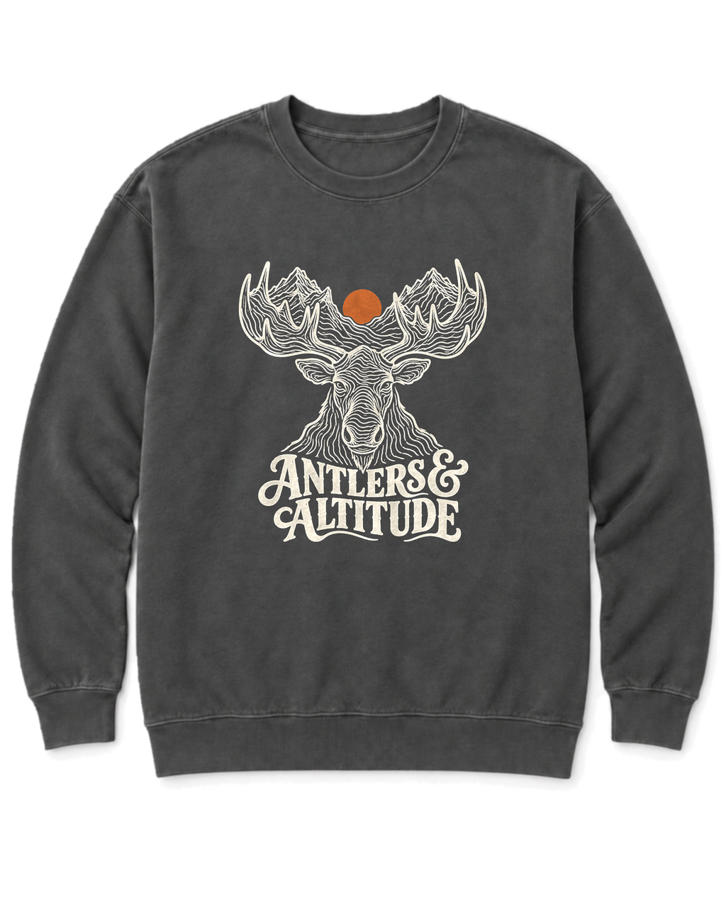 Antlers & Altitude Sweatshirt - Pepper