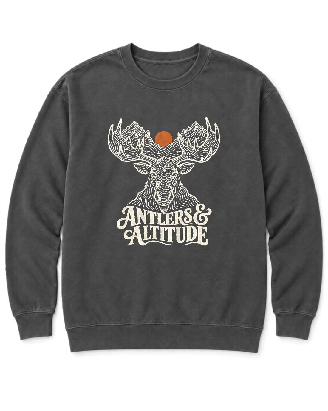 Antlers & Altitude Sweatshirt - Pepper