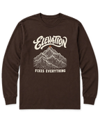 Elevation Fixes Everything Long Sleeve Shirt - Dark Chocolate