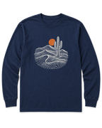 Desert Saguaro Long Sleeve Shirt - Navy